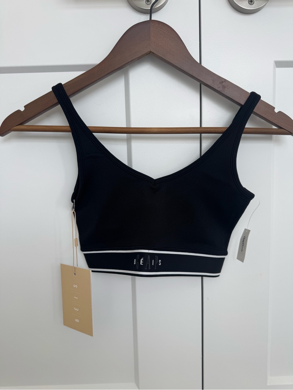GAP Black Ribbed Unlined Bra